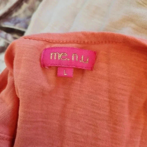 Girls Bright Orange Western Tank Top W/ Fringe - Picture 3 of 3